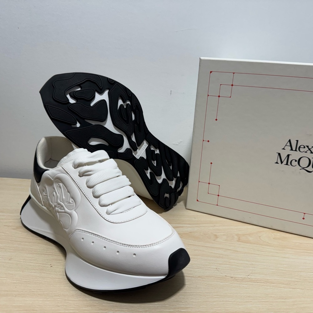 Alexander McQueen White and Black Sneakers